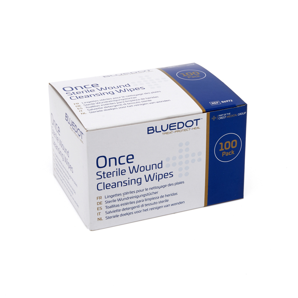 Alcohol free skin wipes pk100
