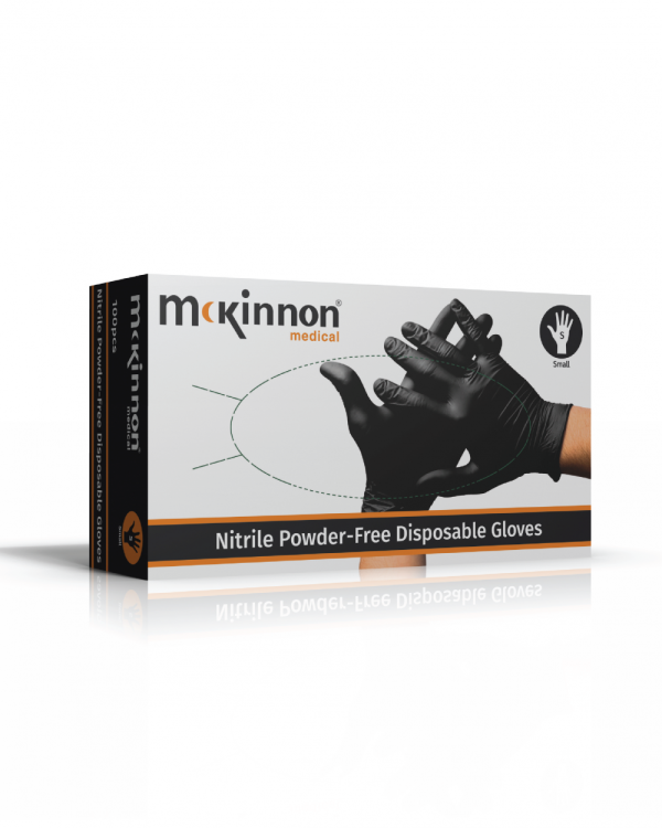 Gloves - Nitrile Powder Free pk100 (Black) - Image 2