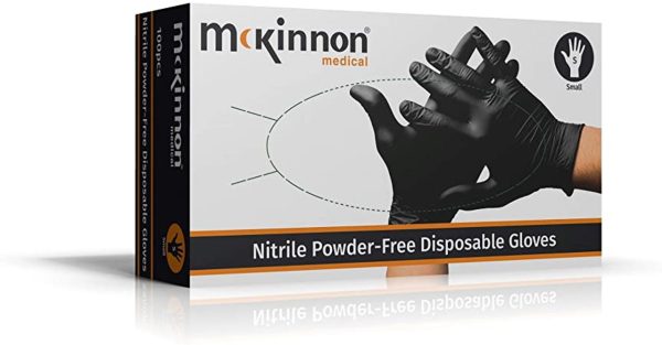 Gloves - Nitrile Powder Free pk100 (Black)