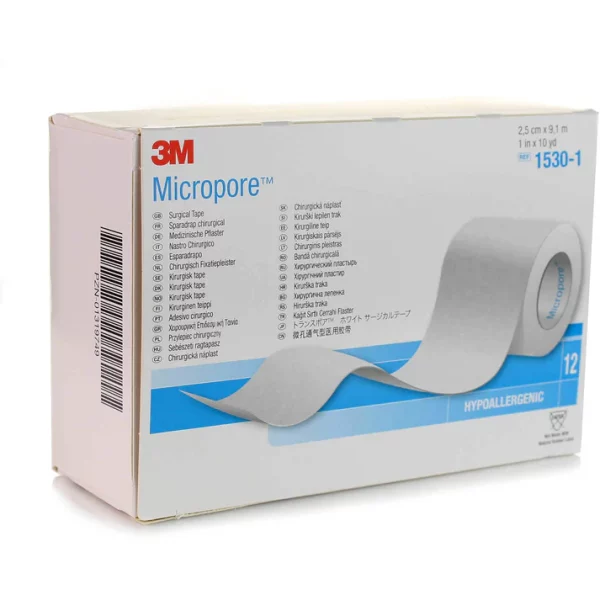 3M Micropore Surgical Tape 2.5cm x 9.14m - SINGLE - Image 2