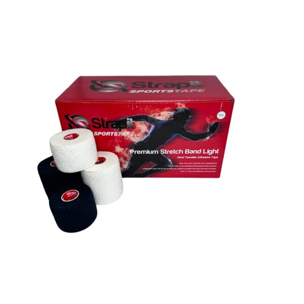 StrapIt White/ Black Tearable EAB (2.5, 5 & 7.5cm) x 6.8m long